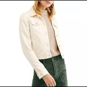 Free People Rumors Denim Jacket Neutral